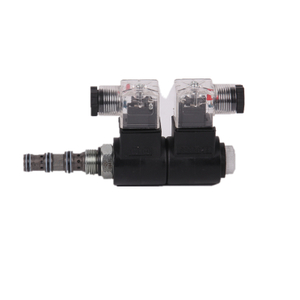 SV08-34H 4-way, 3-position, solenoid-operated directional spool cartridge valve